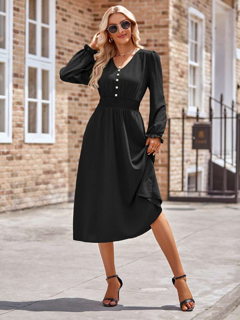 Buy StyleCast Black A Line Midi Dress Dresses for Women 25204314 Myntra