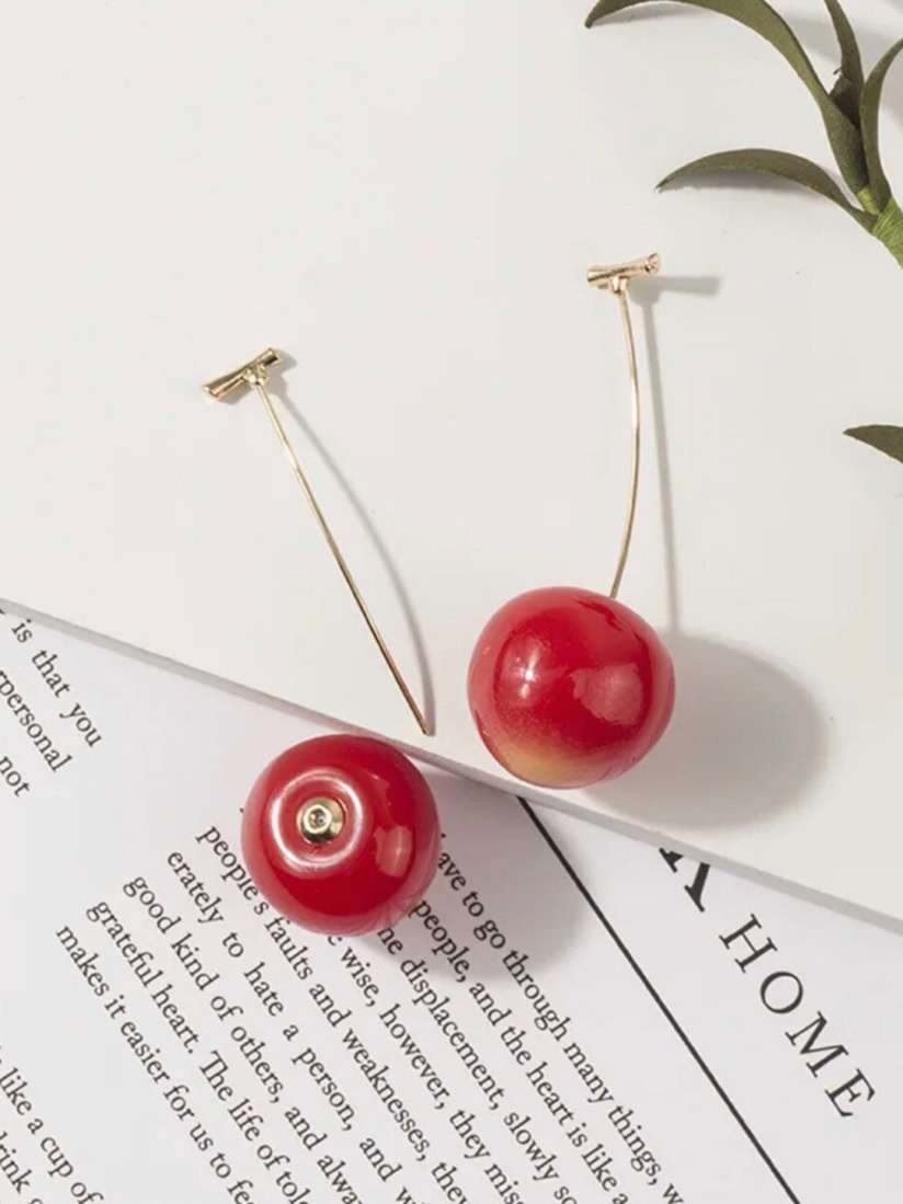 Cherry shaped drop earrings online
