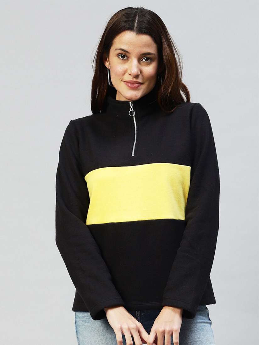 Buy Rigo Women Pullover Colourblocked Sweatshirt Sweatshirts for Women 25206376 Myntra