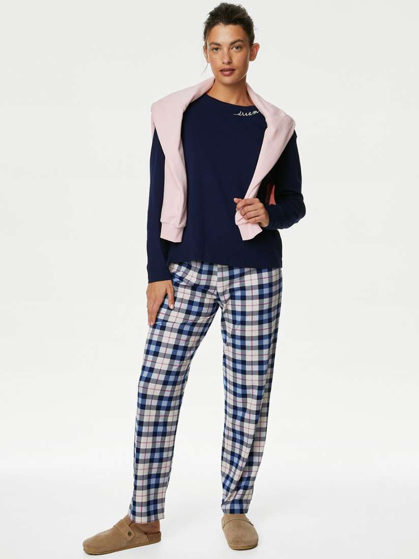 Buy Marks Spencer Checked Pure Cotton Night suit Night suits for Women 25206554 Myntra