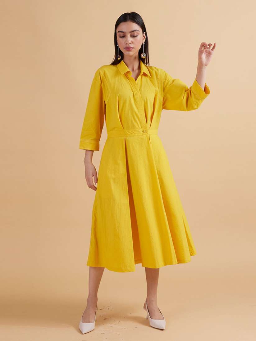 Yellow dress myntra top