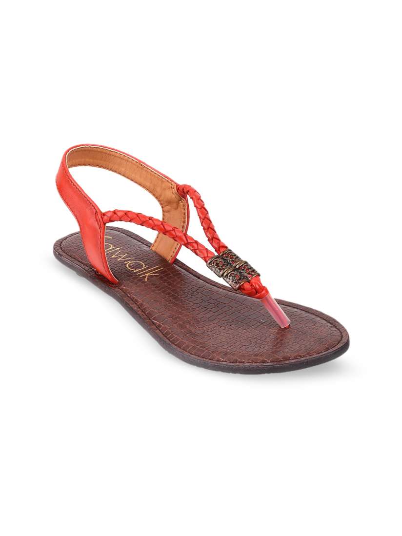 Buy Catwalk Textured Leather Open Toe Flats Flats for Women 25211242 Myntra