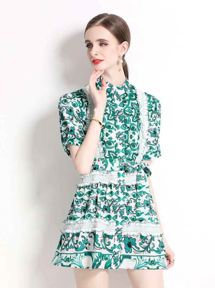 Buy JC Collection Floral Printed Band Collar A Line Mini Dress Dresses for Women 25213230 Myntra