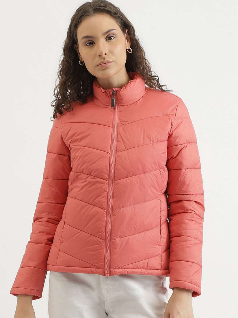 Buy United Colors of Benetton Mock Collar Padded Jacket Jackets for Women 25215010 Myntra