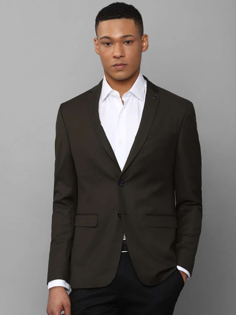 Buy Allen Solly Slim Fit Notched Lapel Collar Single Breasted Formal Blazer Blazers for Men 25223674 Myntra