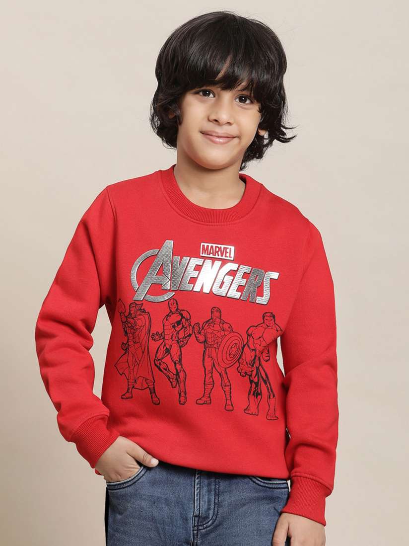 Buy Kids Ville Boys Avengers Printed Round Neck Cotton Sweatshirt Sweatshirts for Boys 25224570 Myntra