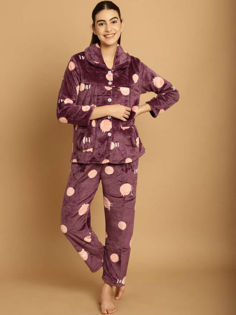 Cartoon print night suit top
