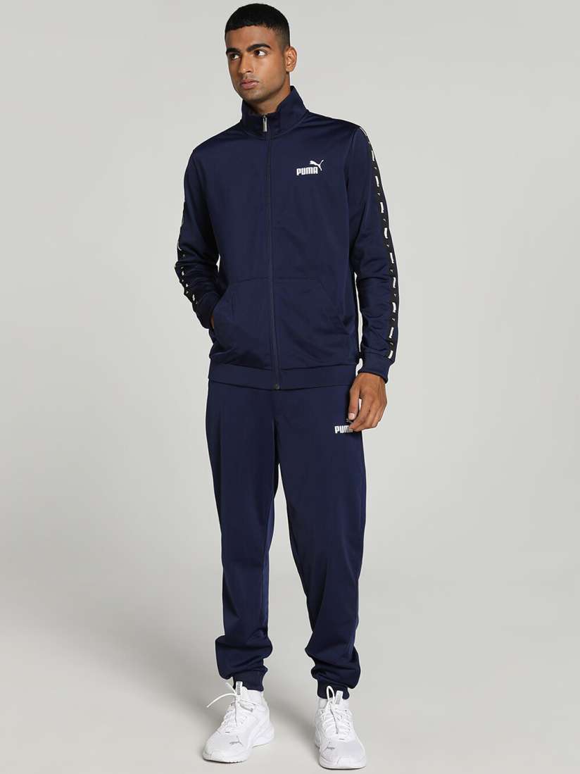 Grey puma tracksuit men discount