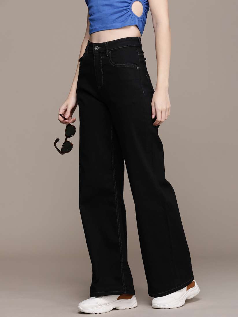 Buy The Roadster Life Co. Women Wide Leg High Rise Stretchable Jeans Jeans for Women 25228914 Myntra