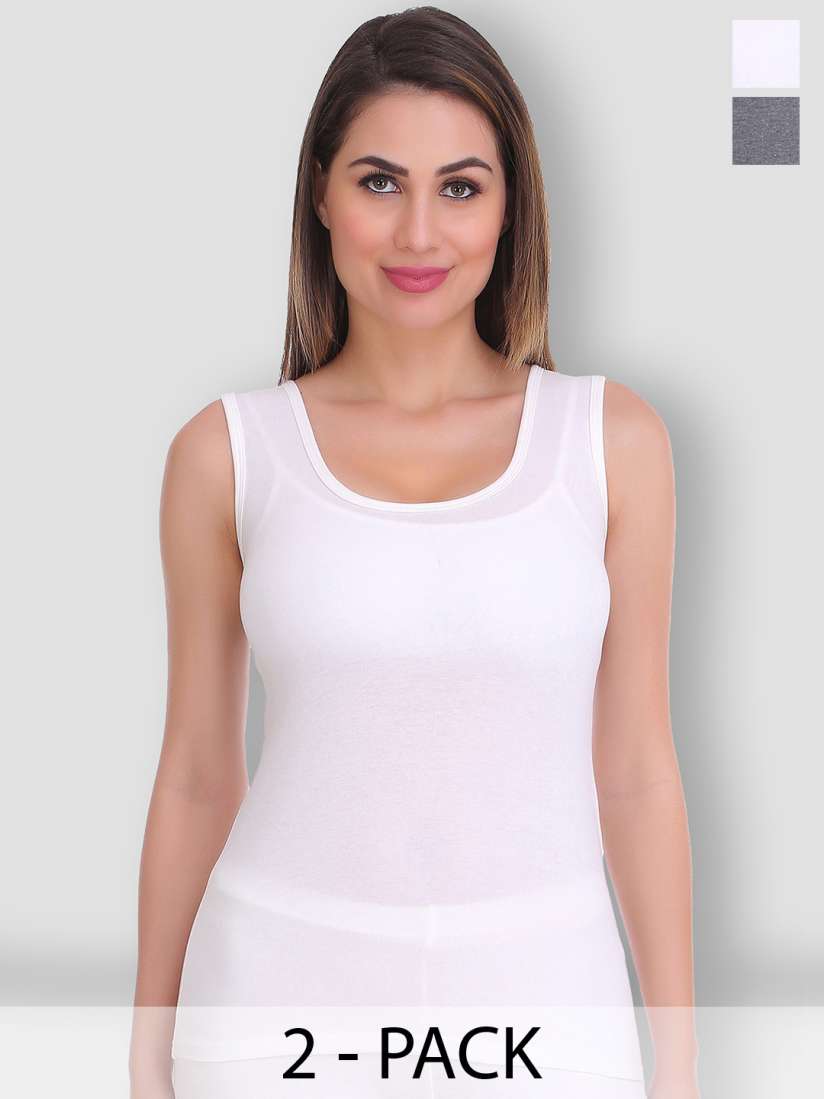 Buy SELFCARE Pack Of 2 Sleeveless Thermal Tops Thermal Tops for Women 25232718 Myntra