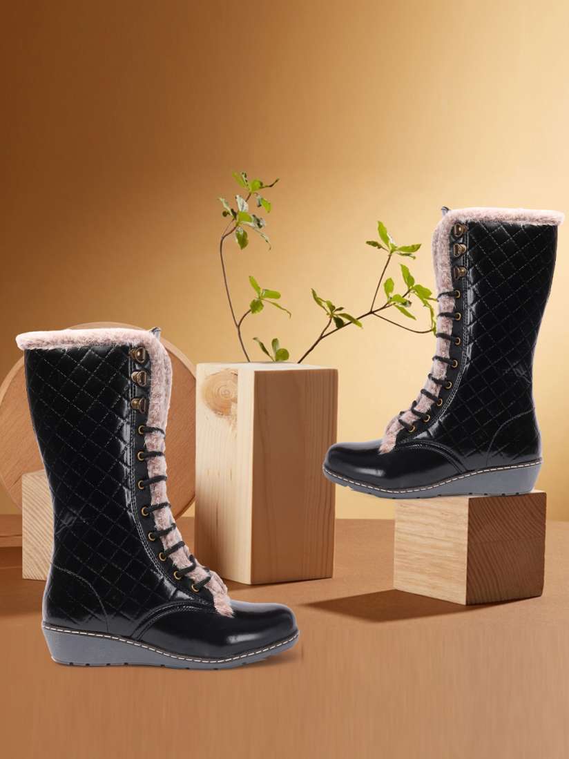 Buy The Roadster Lifestyle Co. Women Furry Winter Boots Boots for Women 25233918 Myntra