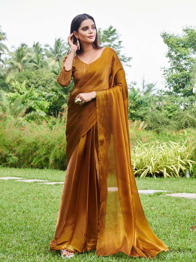 Organza saree myntra clearance