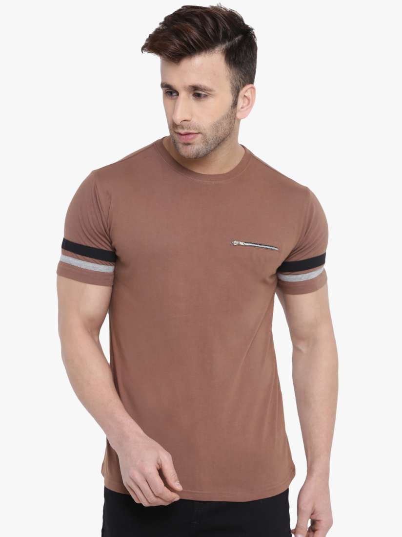 Buy GRITSTONES Men Brown Printed Round Neck T shirt Tshirts for Men 2523833 Myntra