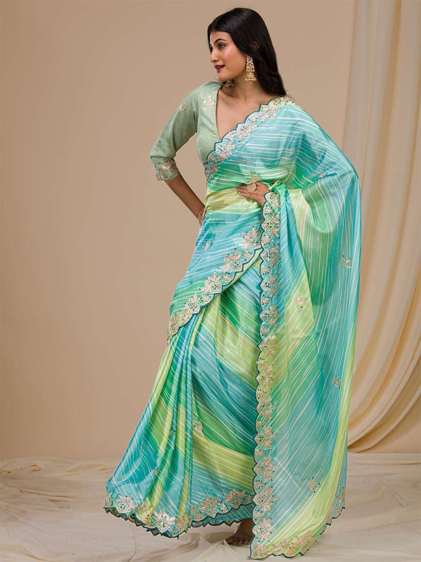 Buy Koskii Striped Embroidered Saree Sarees for Women 25238660 Myntra