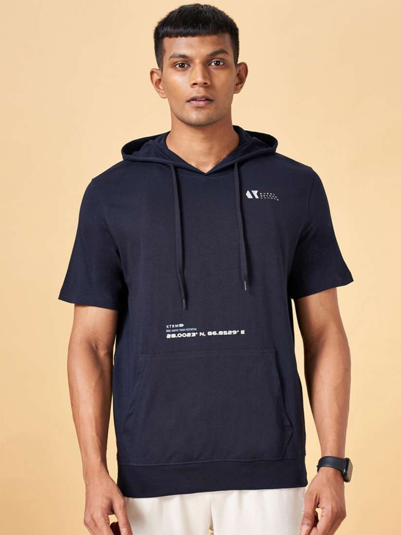 Buy Ajile by Pantaloons Typography Printed Hooded Short Sleeve Pullover Sweatshirt Sweatshirts for Men 25241956 Myntra