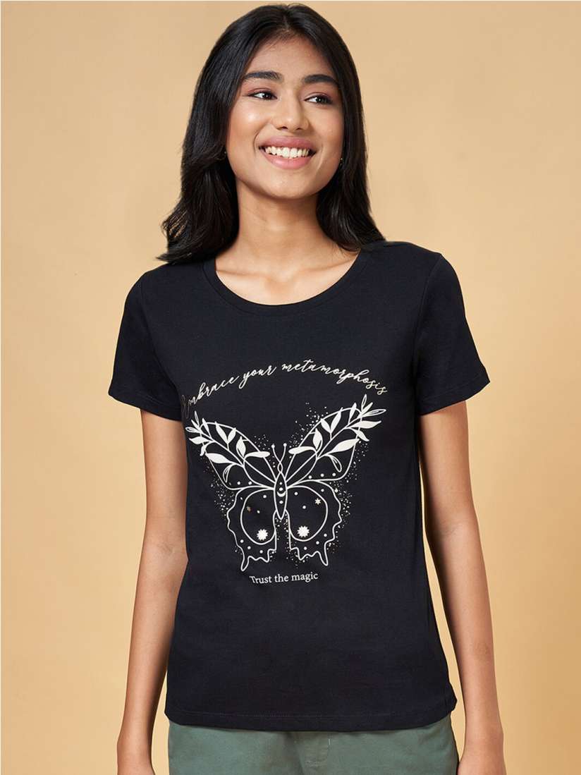 Buy Honey by Pantaloons Graphic Printed Cotton T Shirt Tshirts for Women 25242120 Myntra