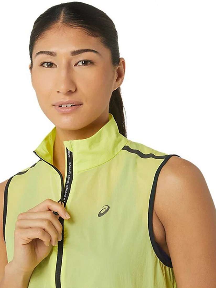 Buy ASICS Mock Collar Sleeveless Sporty Jacket Jackets for Women 25249430 Myntra