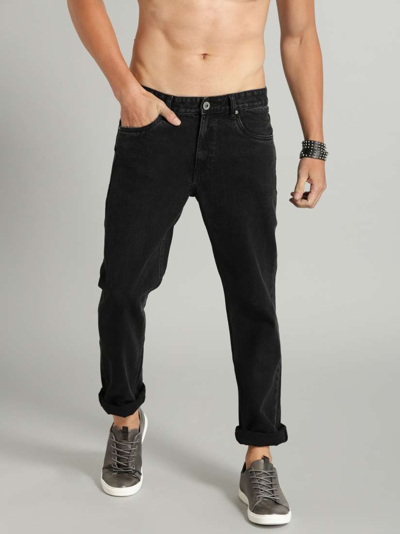 Myntra black jeans cheap