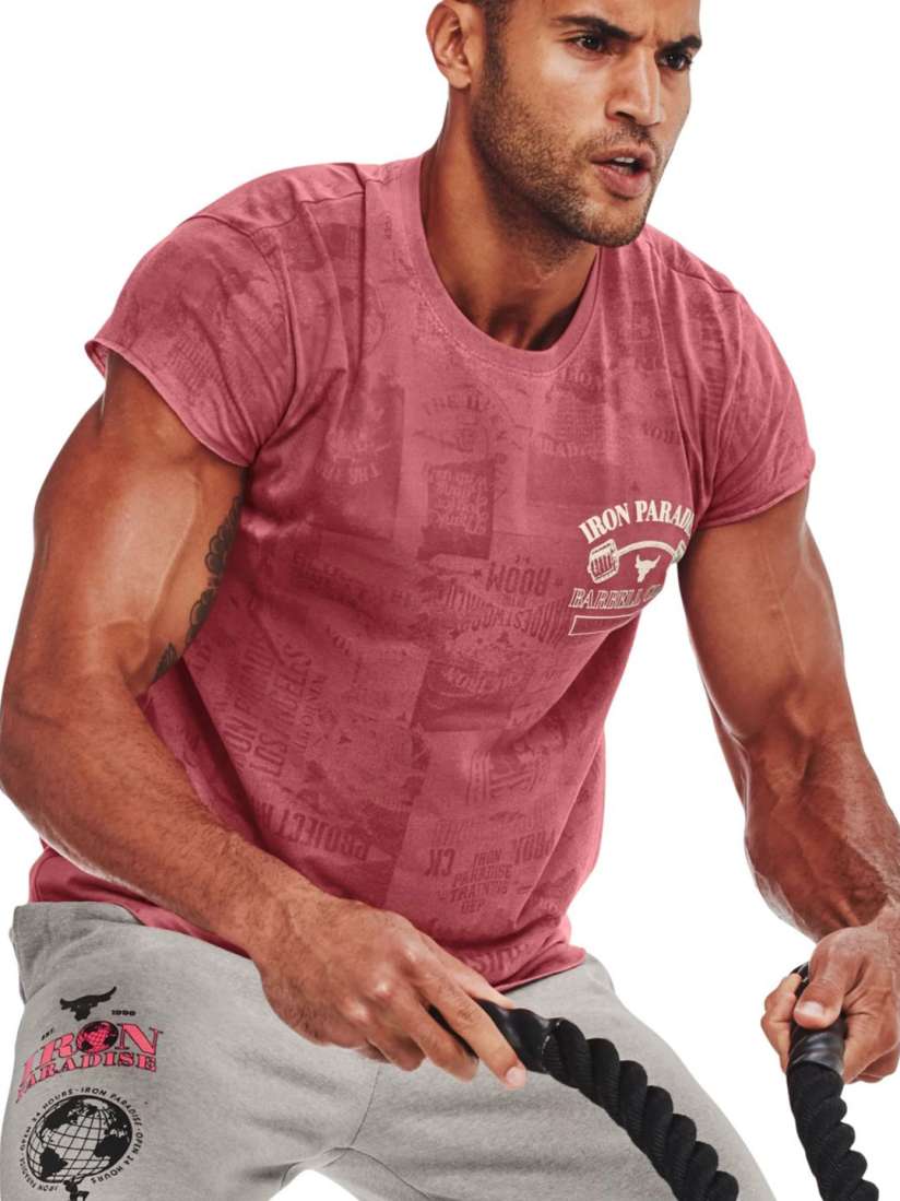 Buy UNDER ARMOUR Project Rock Show Your Gym Typographic Printed Relaxed Fit T Shirt Tshirts for Men 25251412 Myntra