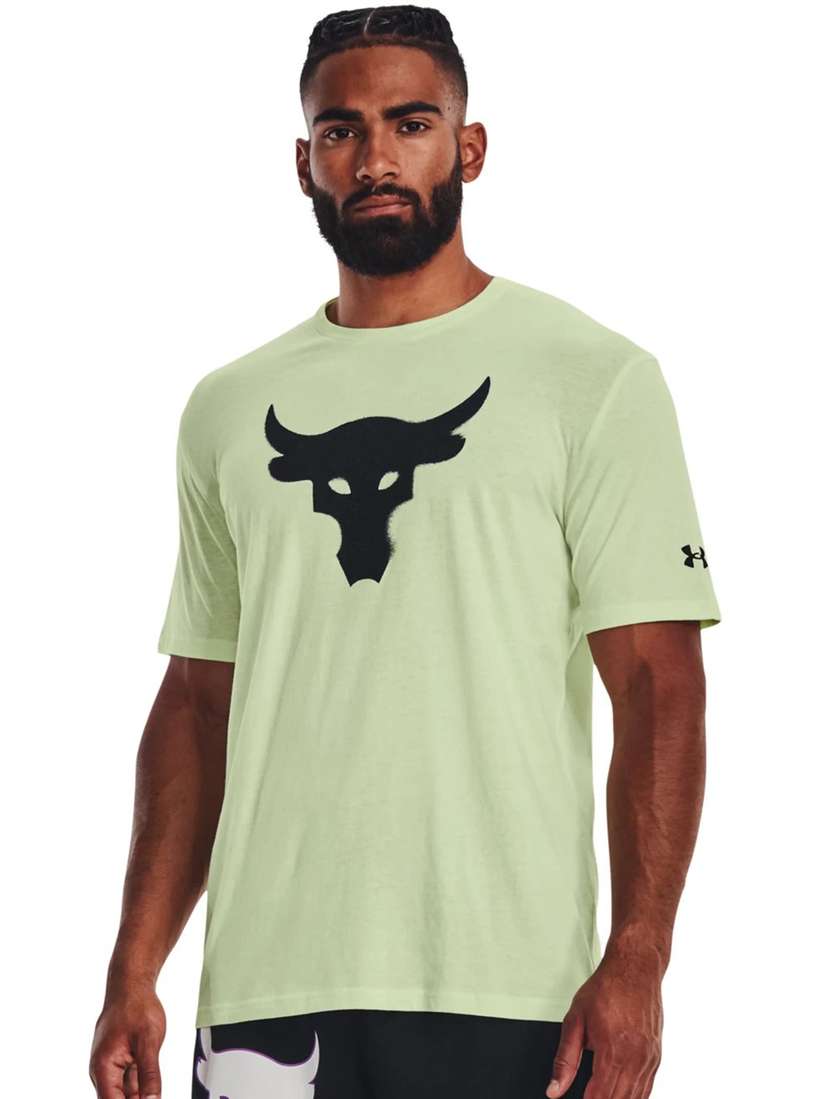 Buy UNDER ARMOUR Project Rock Brahma Bull Printed Short Sleeves Relaxed Fit  T-Shirt - Tshirts for Men 25251534 | Myntra