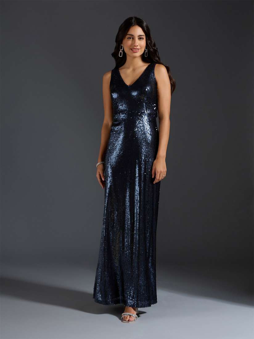 Myntra long party wear dresses 2025