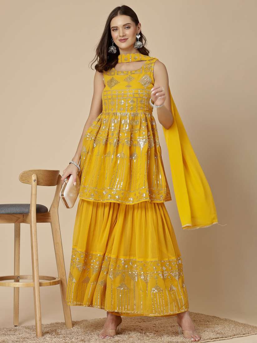 Sharara suit myntra shop