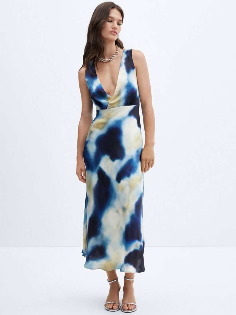 Buy MANGO Satin Dyed Cowl Neck Sheath Midi Dress Dresses for Women 25257166 Myntra