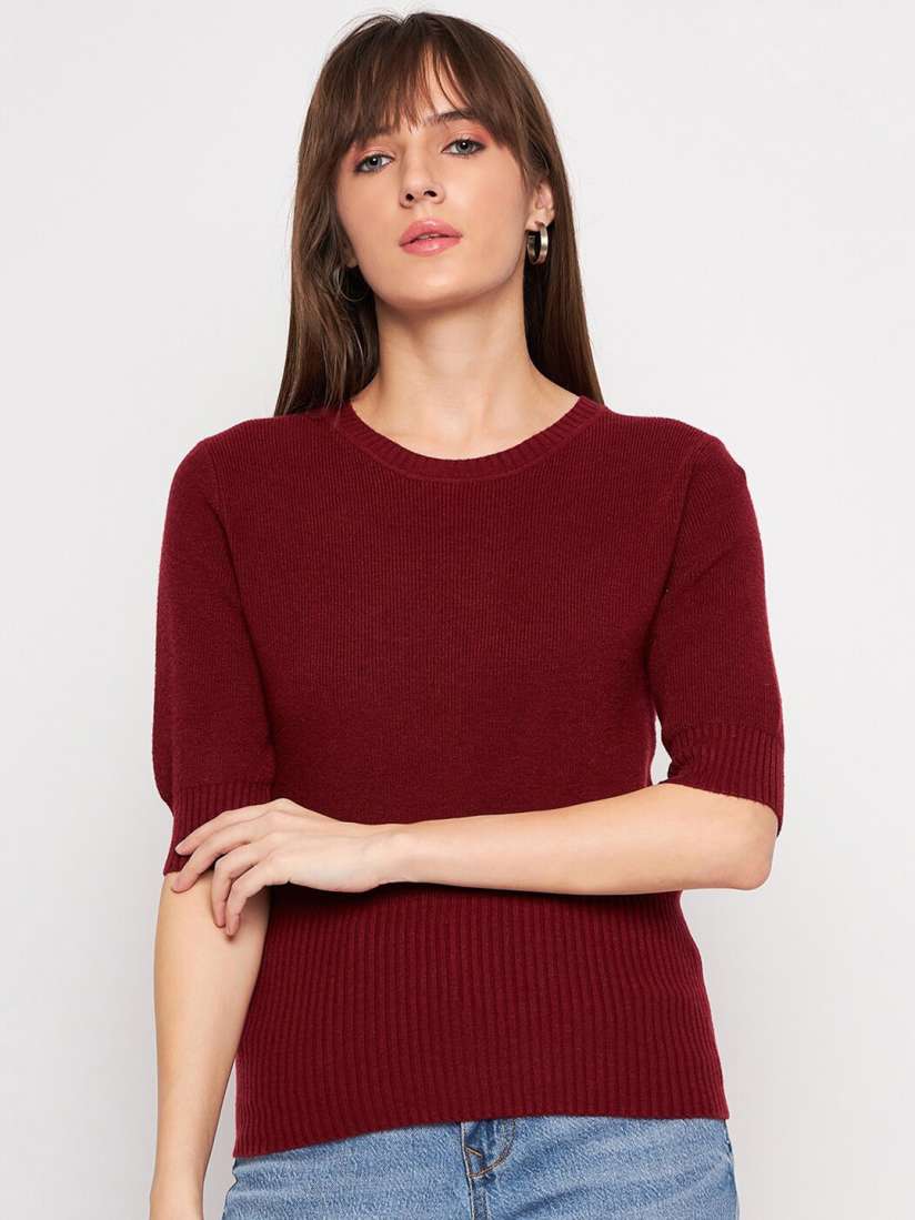 Buy Camey Ribbed Woollen Pullover Sweaters for Women 25262540 Myntra