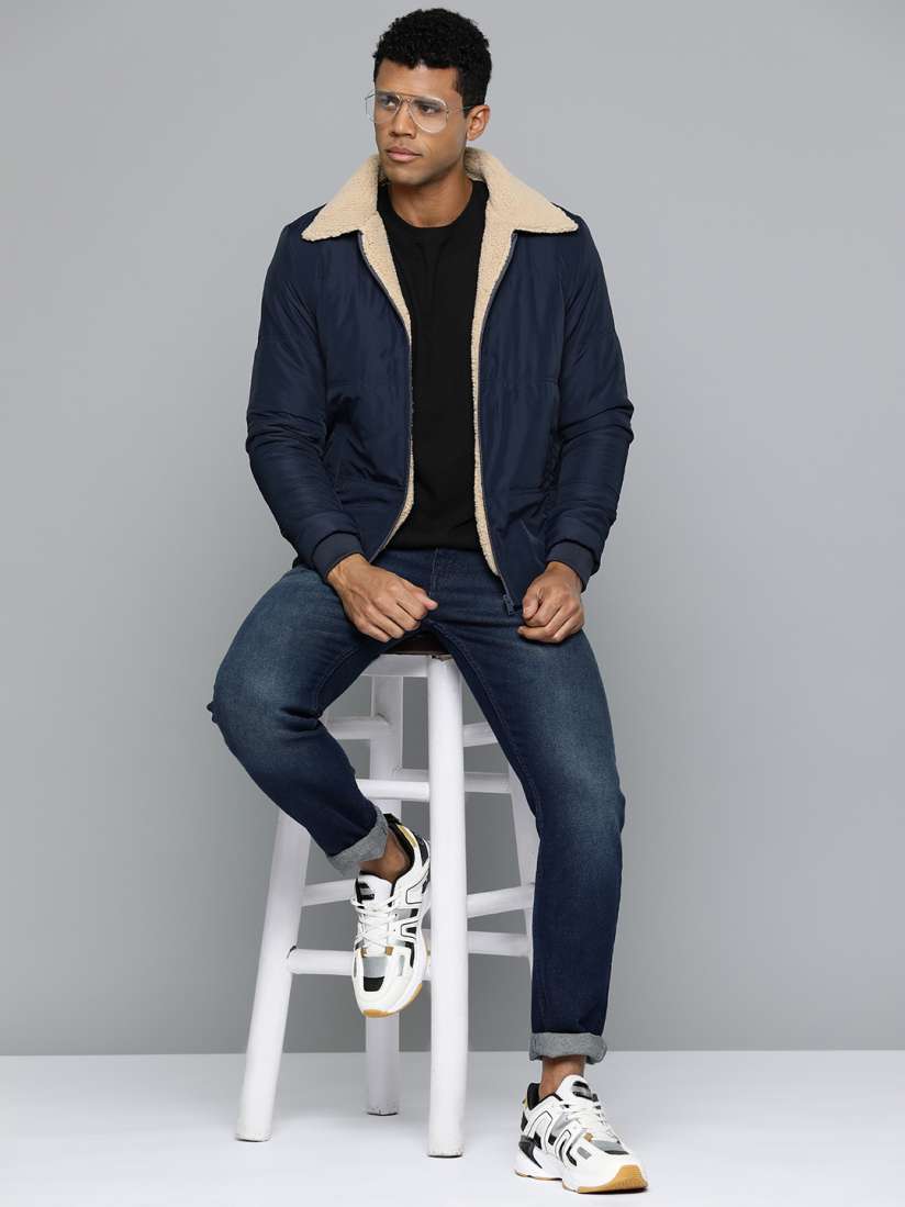 Buy Fort Collins Men Sherpa Trim Padded Jacket Jackets for Men 25265180 Myntra