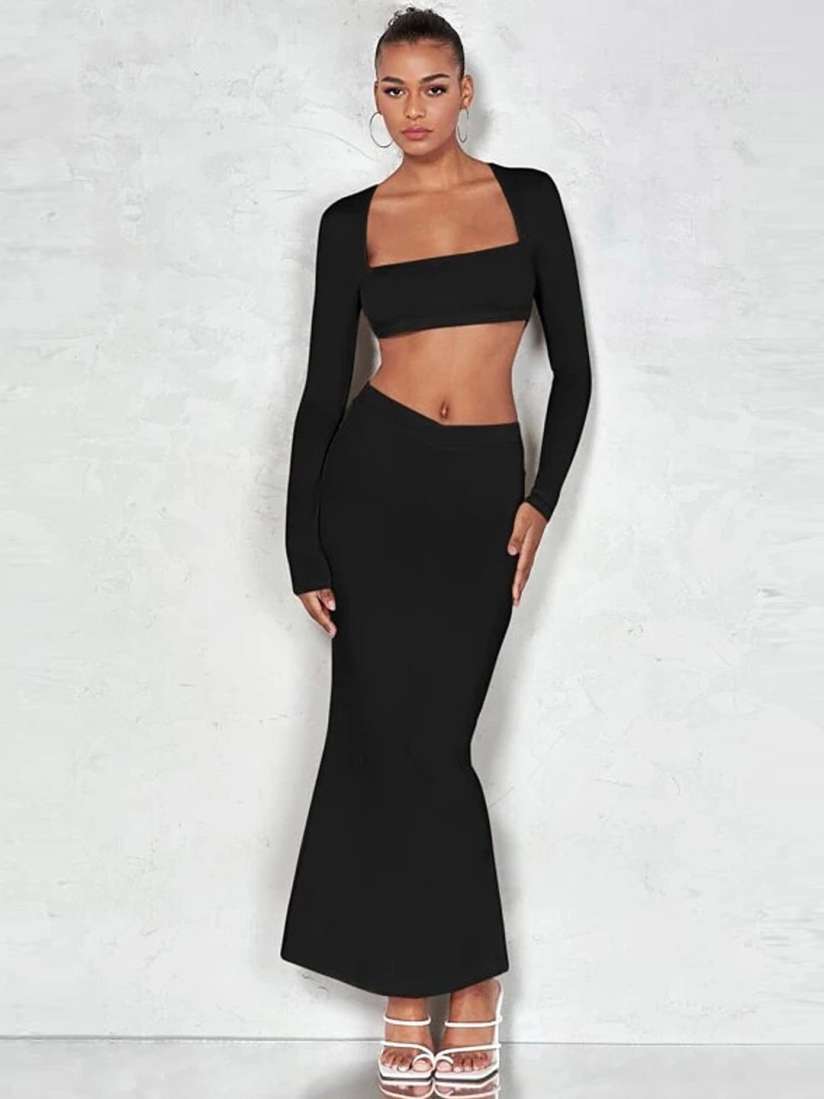 Crop top and long skirt myntra outlet