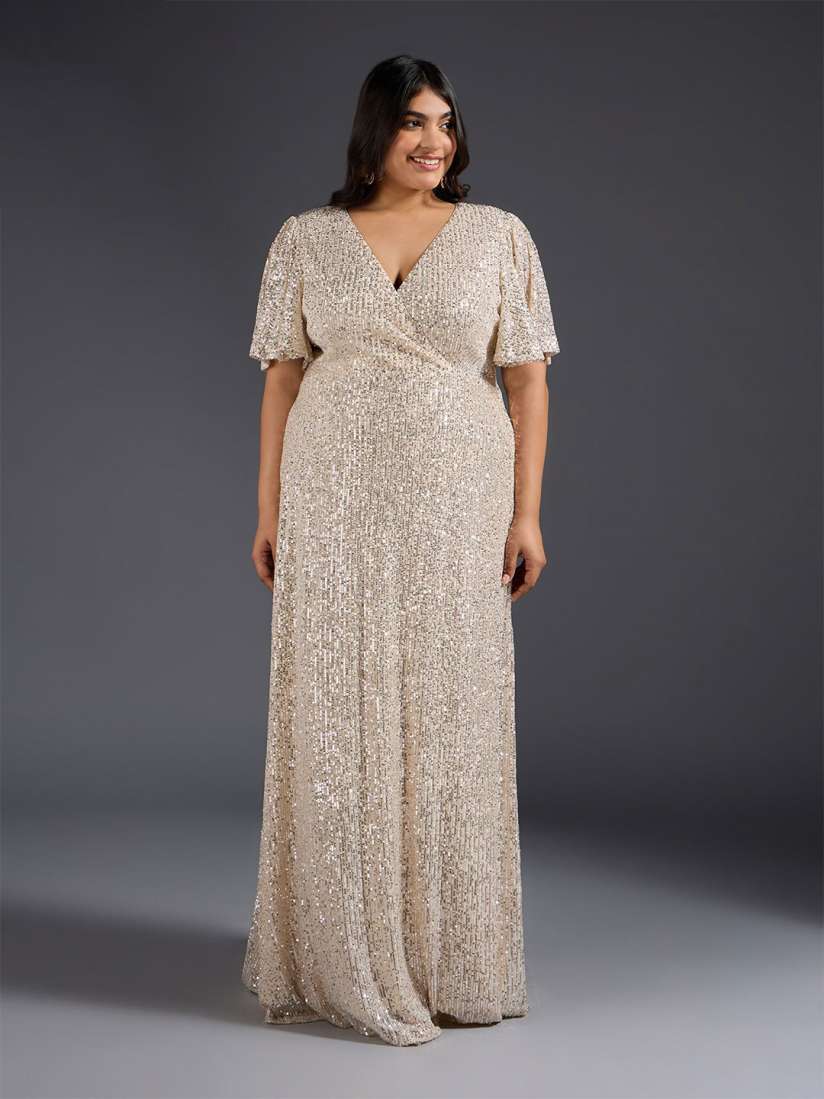 Plus size embellished maxi dress store