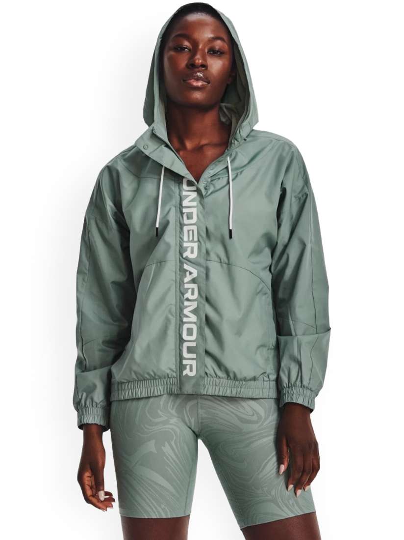 Buy UNDER ARMOUR Rush Woven Full Zip Hooded Sports Jacket Jackets for Women 25273216 Myntra