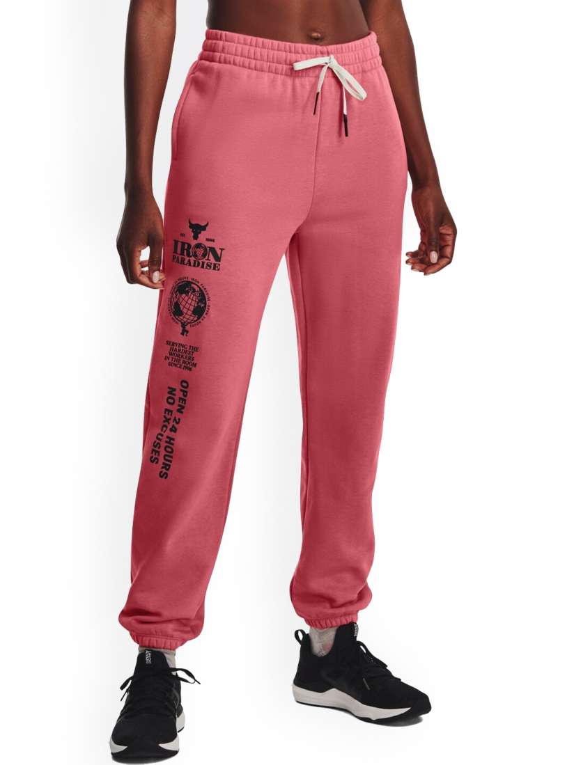 Buy UNDER ARMOUR Women Project Rock Gym Fleece Relaxed Fit Joggers Track Pants for Women 25273452 Myntra