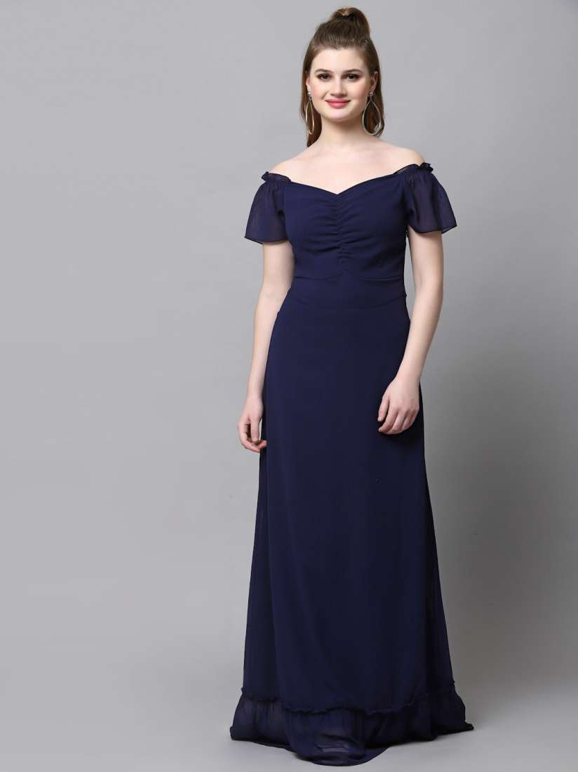 Off shoulder dress myntra discount