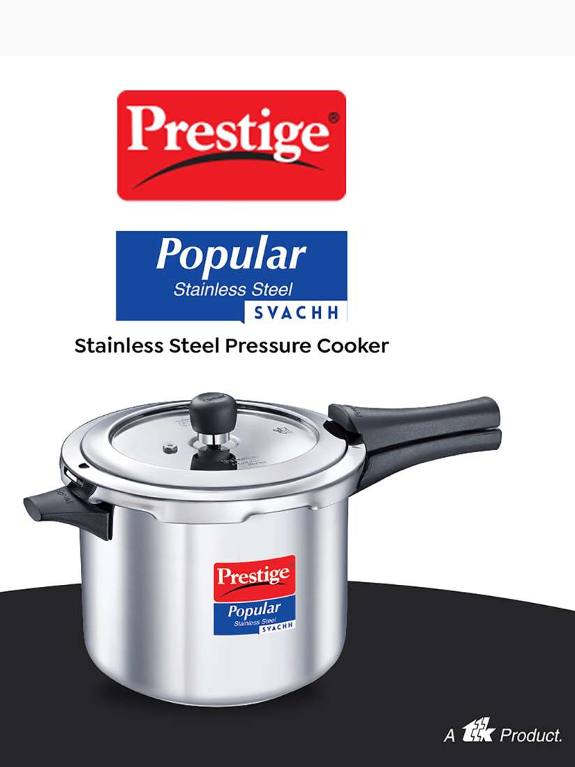 Buy Prestige Popular Svachh Spillage Control Stainless Steel Pressure Cooker 5 L Pressure Cooker for Unisex 25278612 Myntra