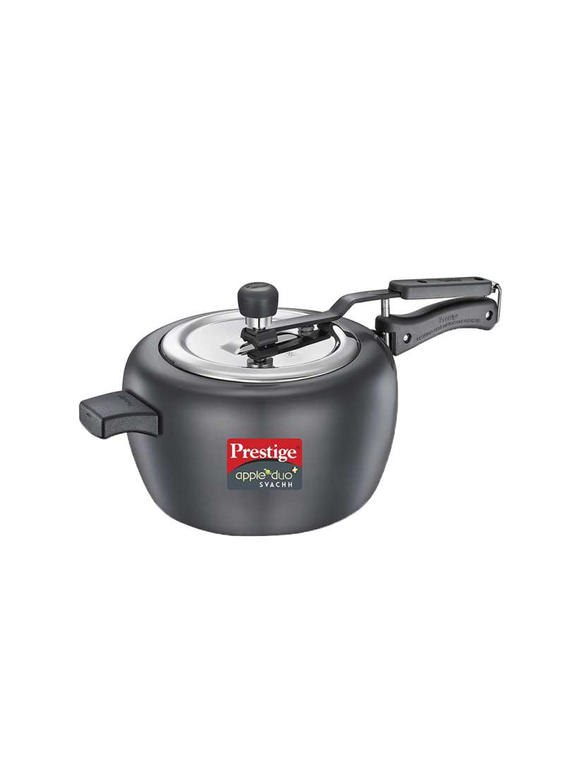 Buy Prestige Apple Duo Plus Black Hard Anodised Spillage Control Pressure Cooker 5L Pressure Cooker for Unisex 25278648 Myntra