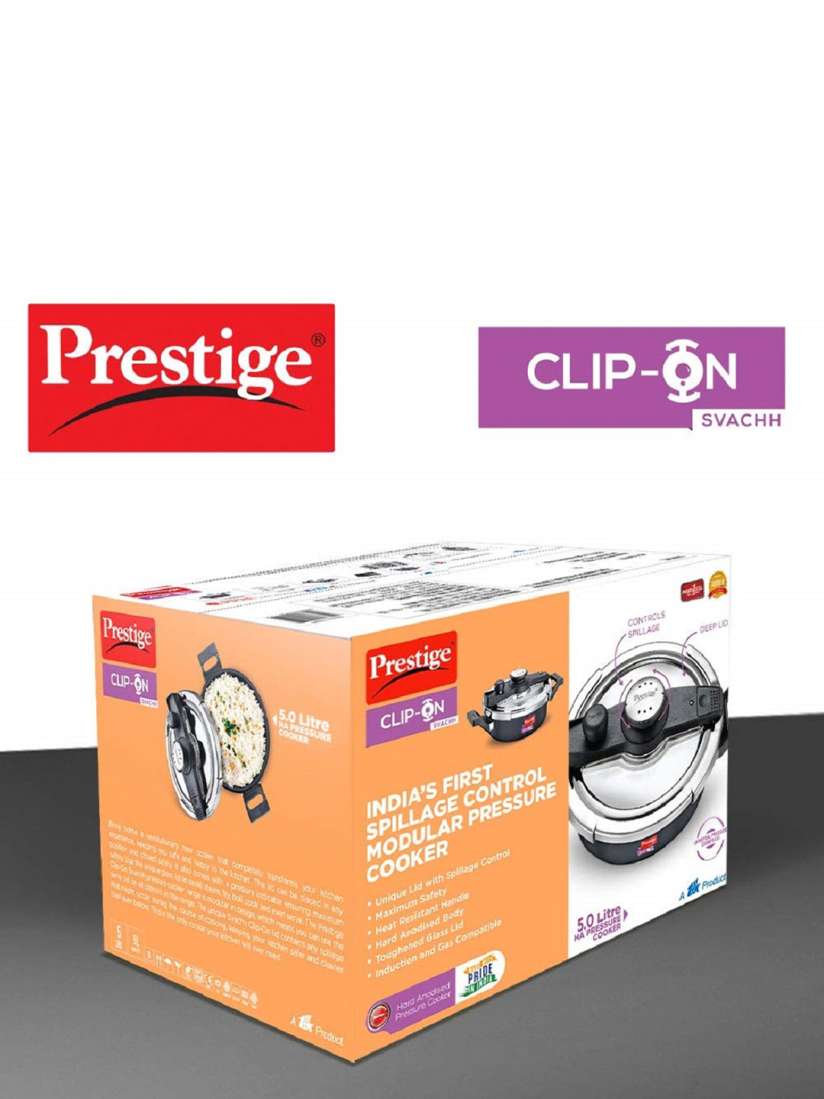 Buy Prestige Clip on Svachh Black Spillage Control Pressure Cooker 5 L Pressure Cooker for Unisex 25278686 Myntra