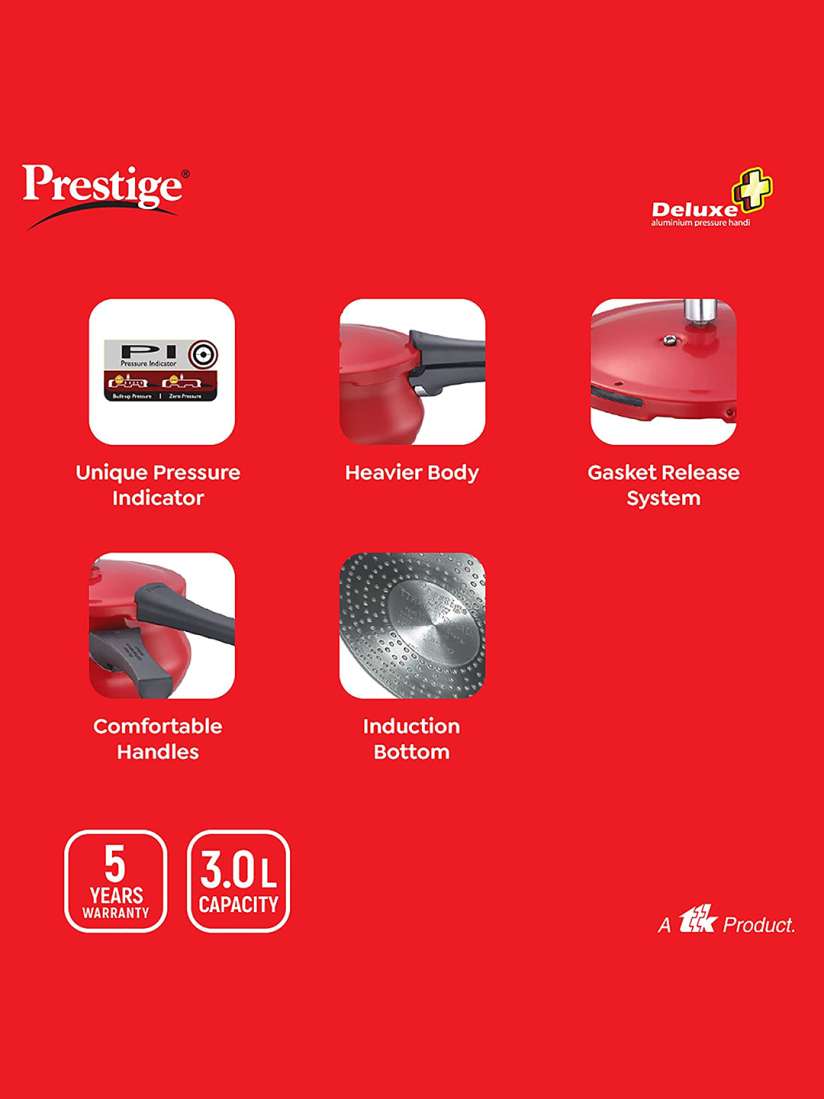 Buy Prestige Deluxe Plus Red Mini Pressure Handi 3 L Pressure Cooker for Unisex 25278708 Myntra