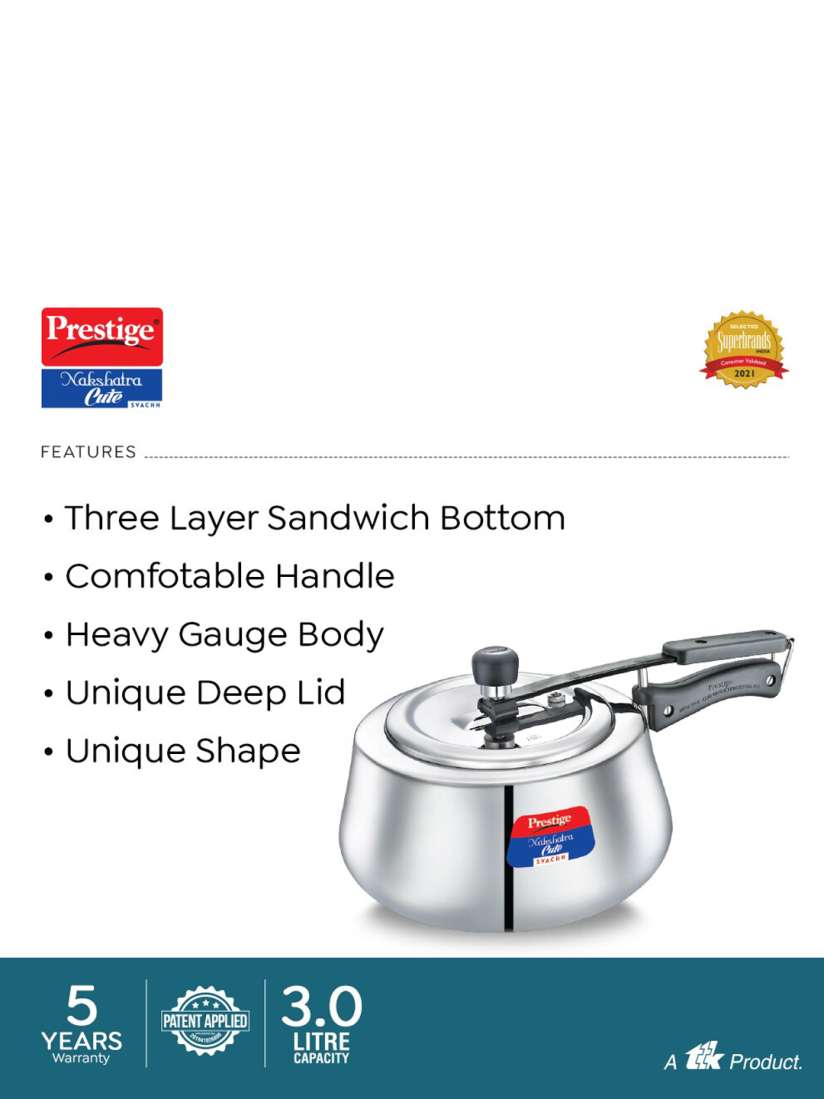 Prestige nakshatra plus pressure cooker 3 litre 2025