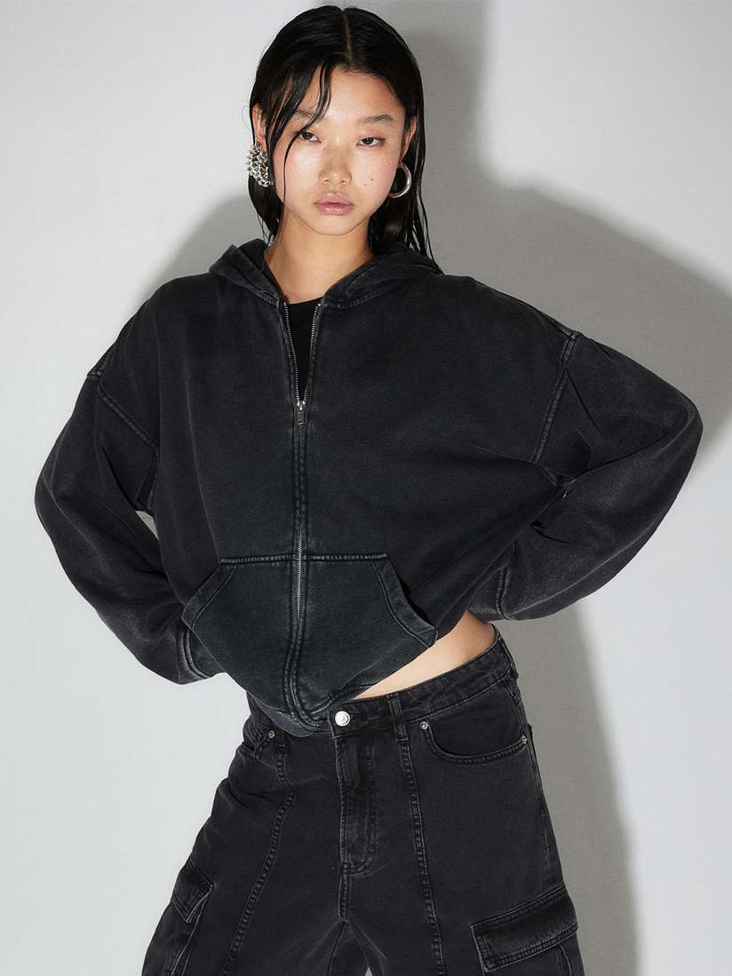 Buy H&M Oversized Zip-Through Hoodie Sweatshirts for Women