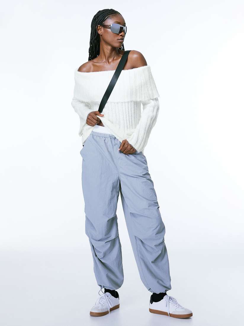 Buy H M Rib Knit Off The Shoulder Jumper Sweaters for Women 25280108 Myntra