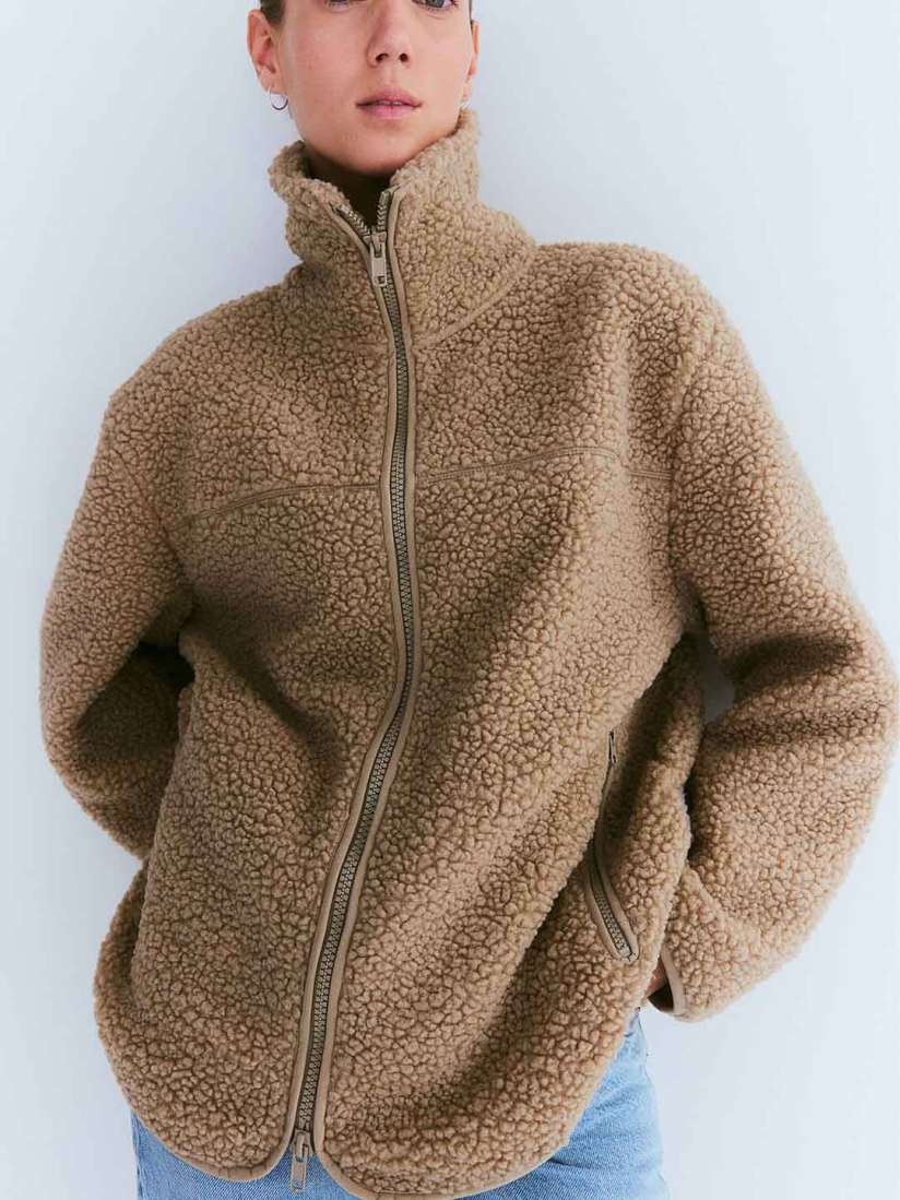 Buy H M MAMA Before After Babywearing Pile Jacket Jackets for Women 25280142 Myntra