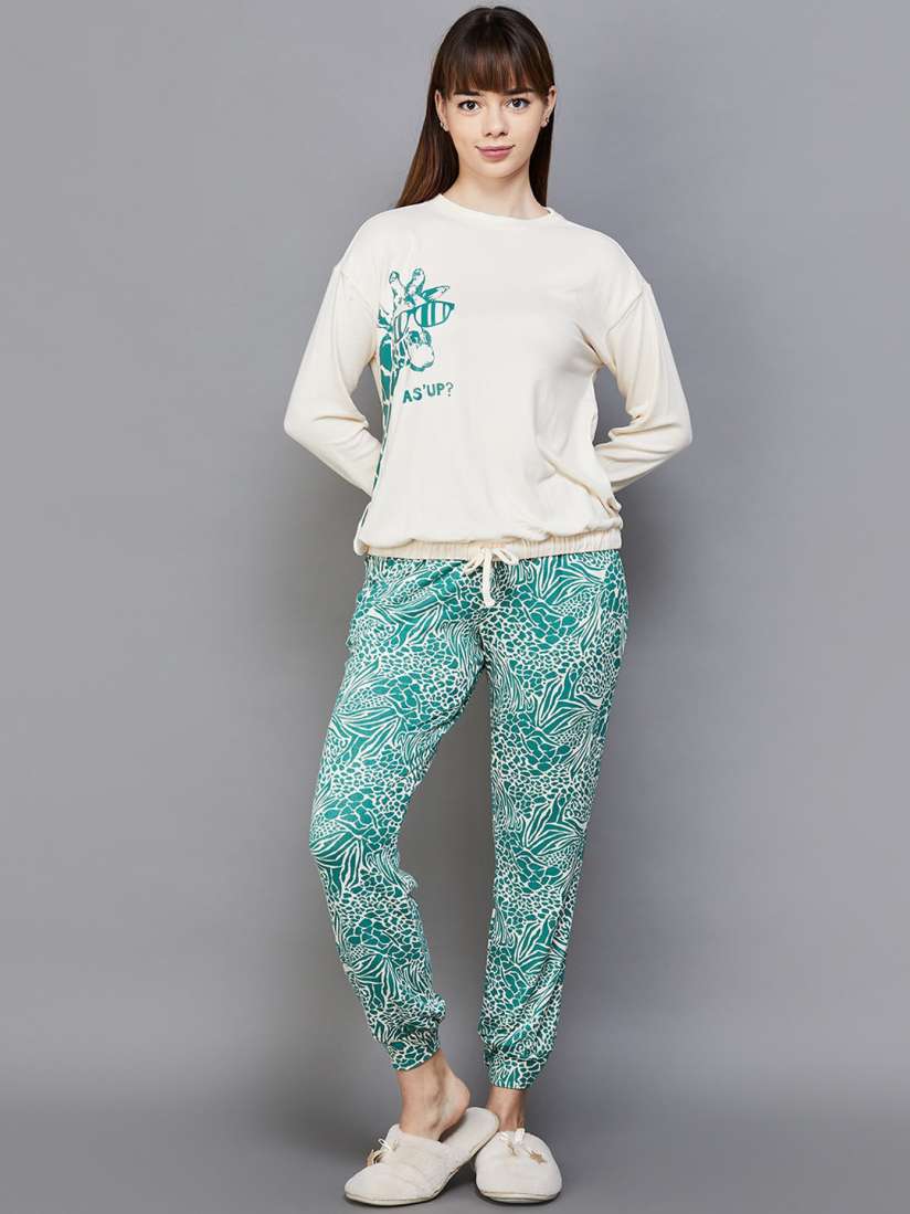 Buy Ginger by Lifestyle Floral Printed Pure Cotton Night suit Night suits for Women 25285332 Myntra