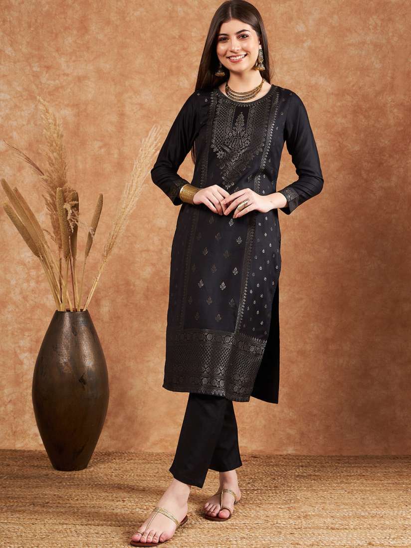 Sangria black kurta hotsell