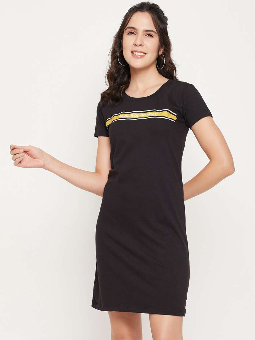 T shirt dresses myntra online