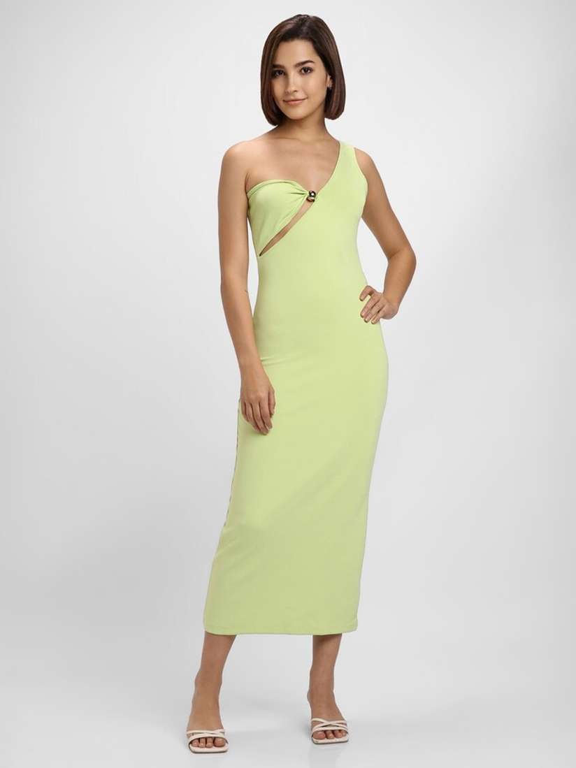 One Shoulder Forever New Dresses Myntra Midi Dress Forever 21