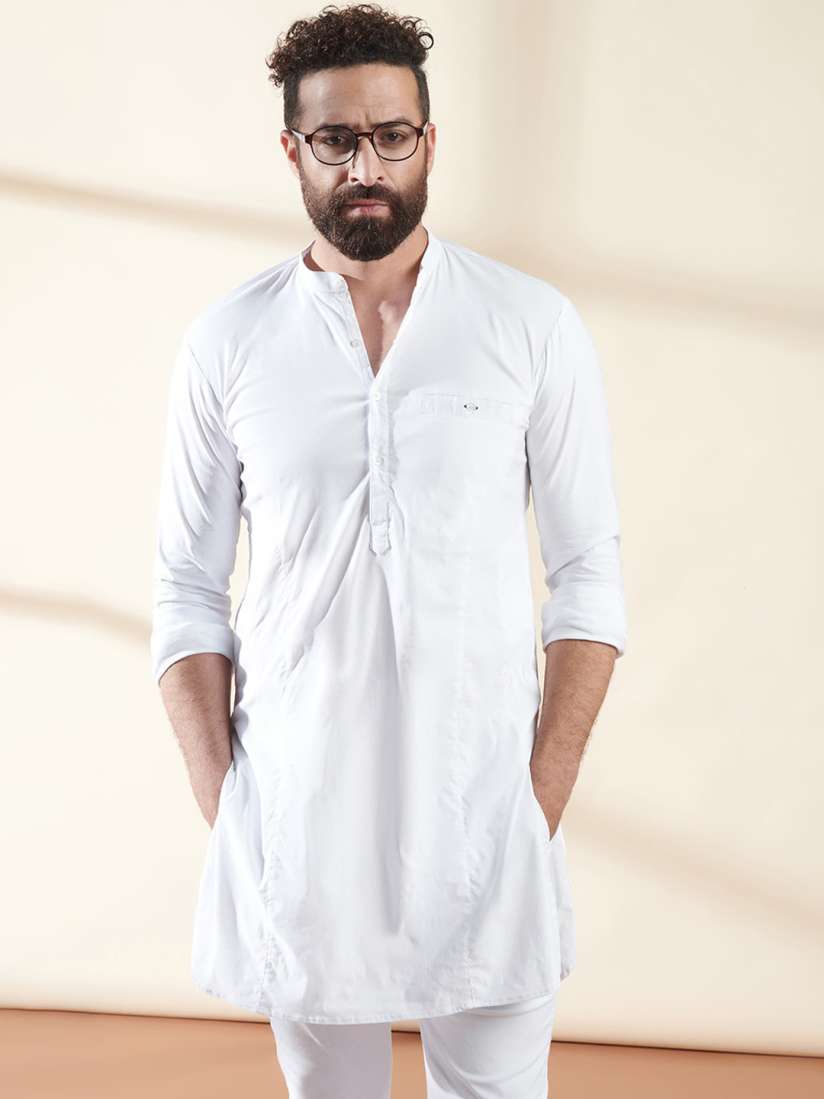 Buy MR BUTTON Mandarin Collar Straight Kurta Kurtas for Men 25309702 Myntra
