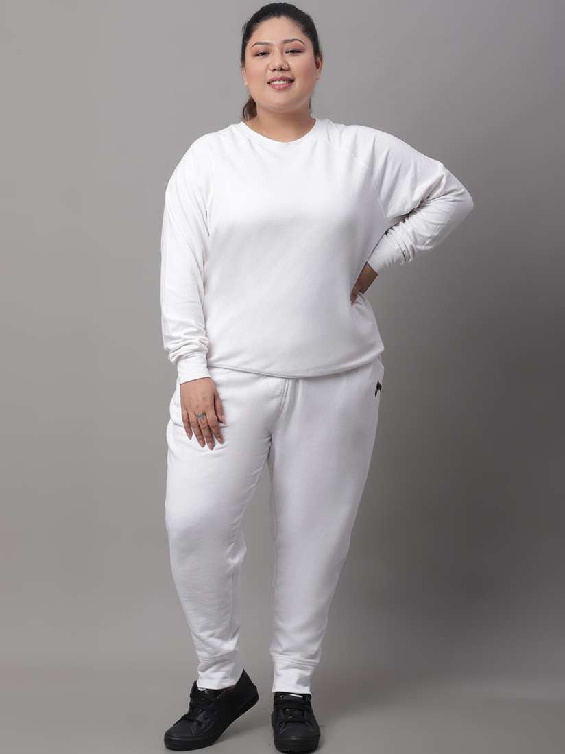 White cotton tracksuit 2025