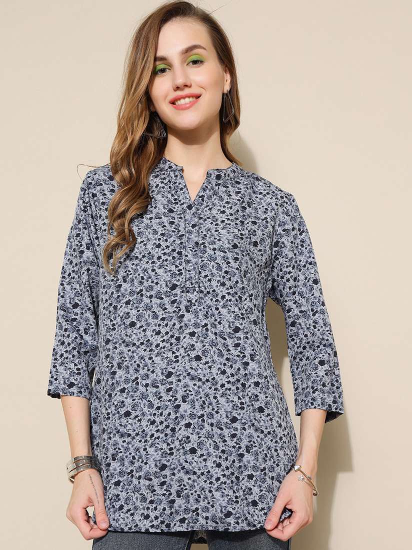 Buy KALINI Floral Printed A Line Kurti Kurtis for Women 25318918 Myntra