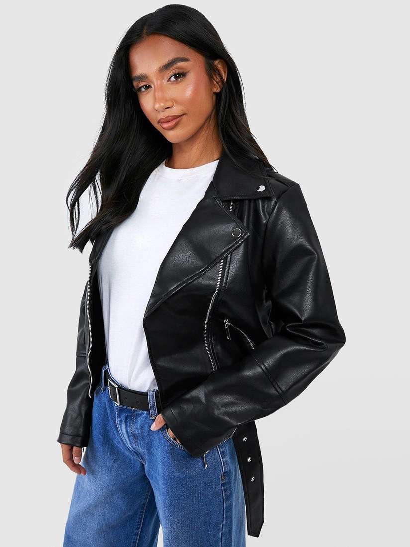 Faux Leather Matalan Biker Jackets Faux Leather Black Leather Moto